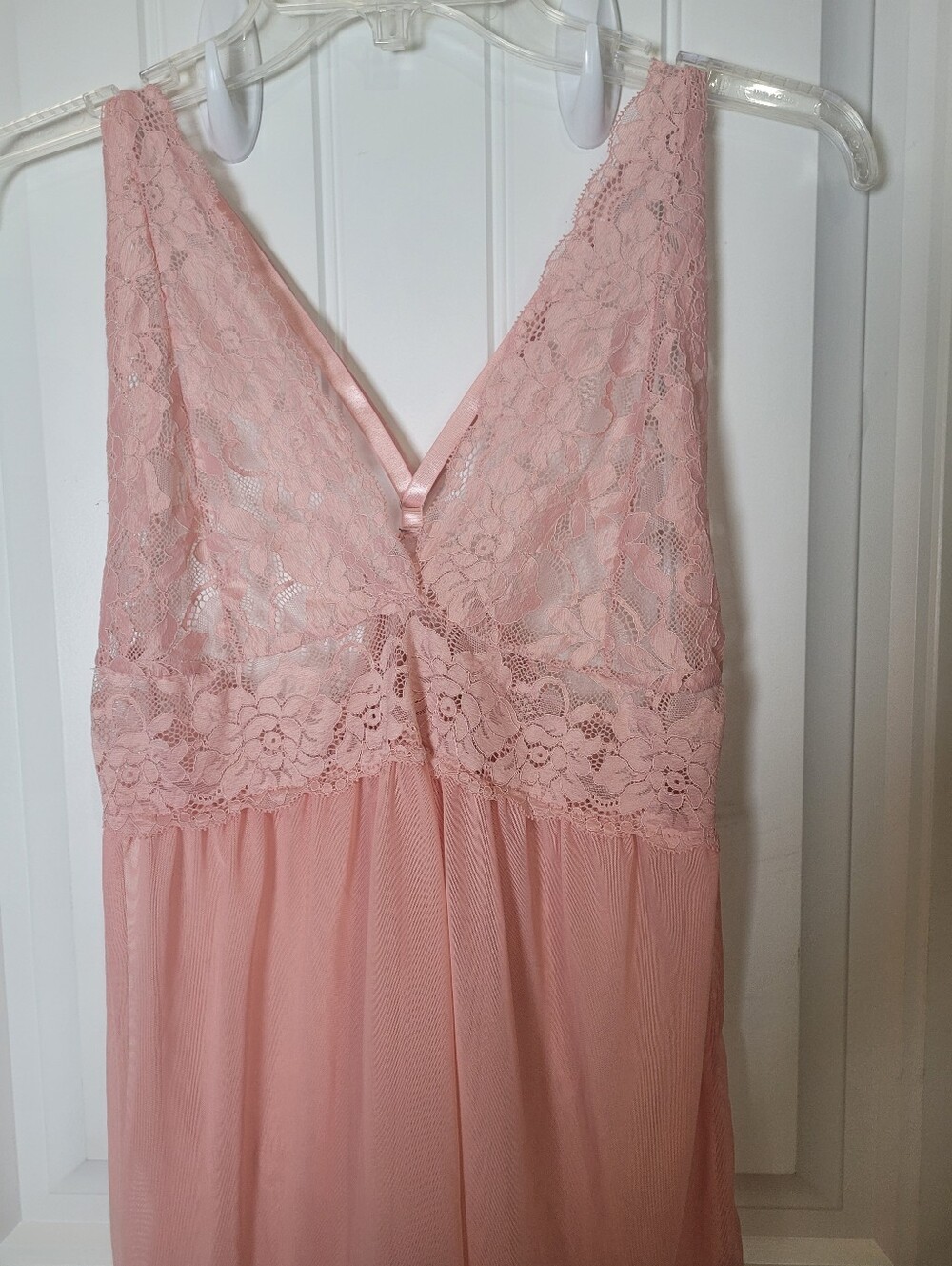 Avidlove pink sheer lace babydoll chemise nightgown. Size XL - Picture 3 of 6